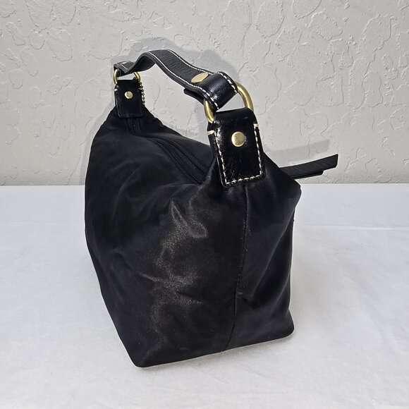 Coach Hamptons Weekend Black Nylon Small Top Handle Zip Pouch Baguette - Picture 9 of 10